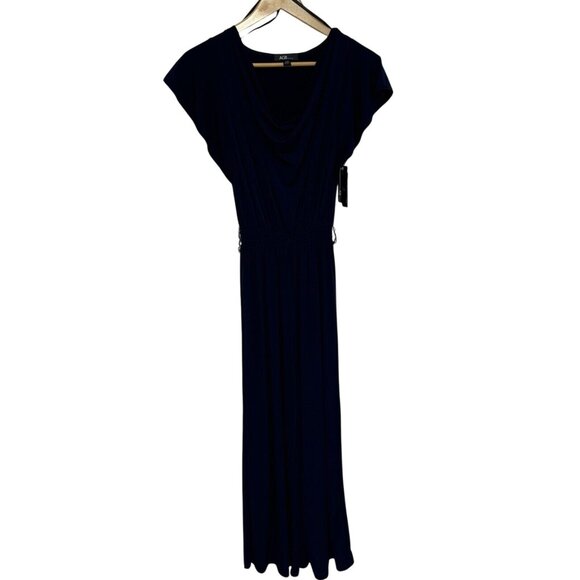 AGB Petite Spring Navy Dress Jumpsuit P/M Polyester Spandex - Picture 1 of 6